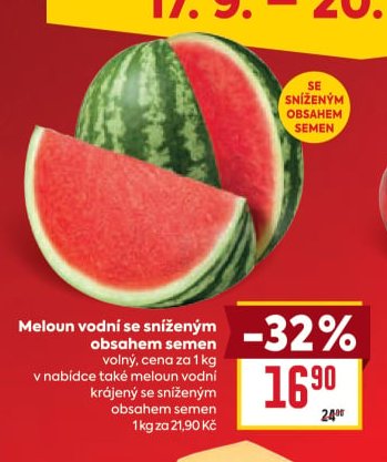 Meloun vodní se sníženým obsahem semen