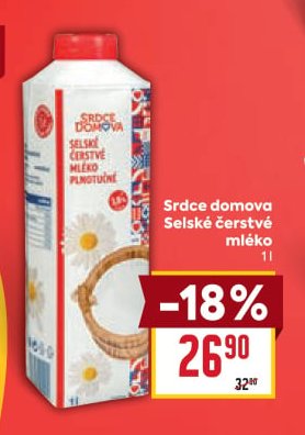 Srdce domova Selské čerstvé mléko