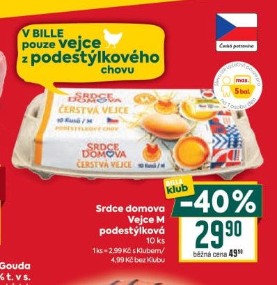 Srdce domova Vejce M podestýlková