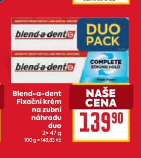Blend-a-dent Fixační krém na zubní náhradu duo