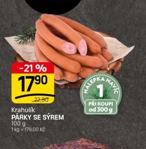 Krahulík PÁRKY SE SÝREM