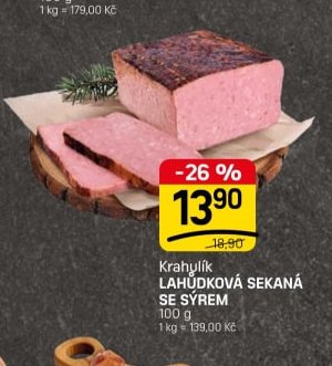 Krahulík LAHŮDKOVÁ SEKANÁ SE SÝREM