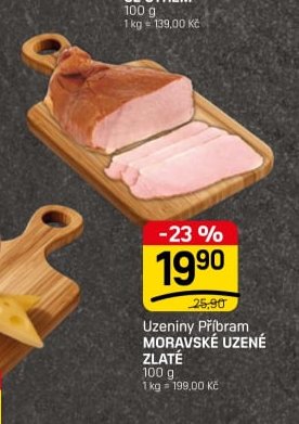 Uzeniny Příbram MORAVSKÉ UZENÉ ZLATÉ