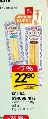 KOLIBA SÝROVÉ NITĚ vybrané druhy