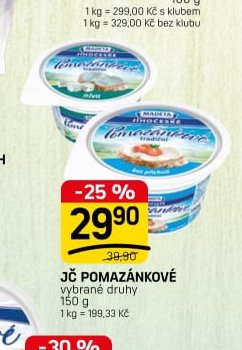 JČ POMAZÁNKOVÉ vybrané druhy
