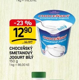 Choceňský smetanový jogurt