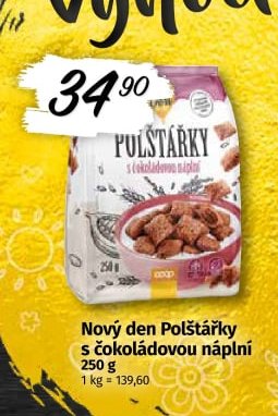 Nový den Polštářky s čokoládovou náplní