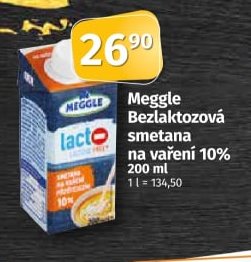 Meggle Bezlaktozová smetana na vaření 10%