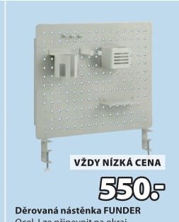 Děrovaná nástěnka FUNDER