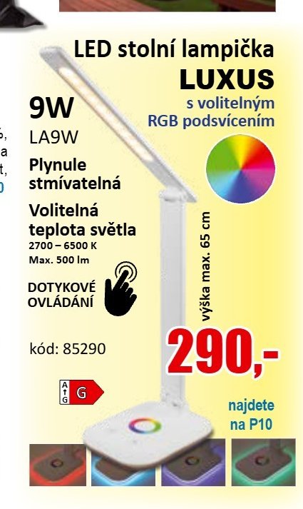 LED stolní lampička LUXUS