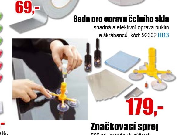 Sada pro opravu čelního skla