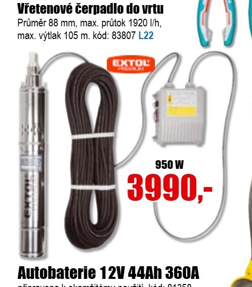 Vřetenové čerpadlo do vrtu