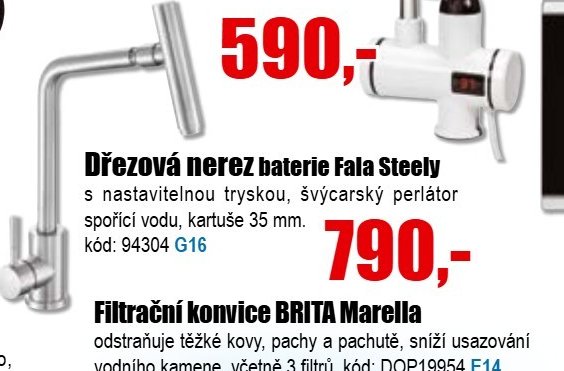 Dřezová nerez baterie Fala Steely