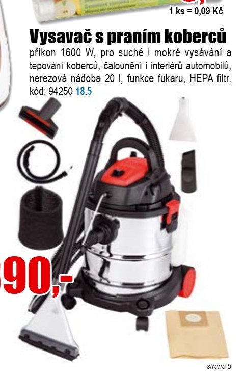 Vysavač s praním koberců