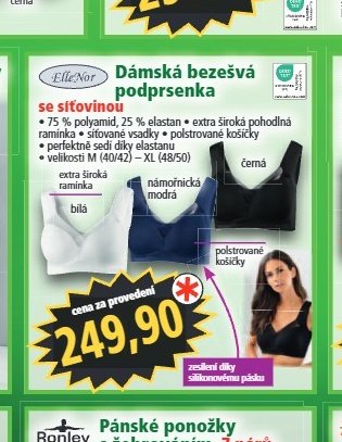 Dámská bezešvá podprsenka
