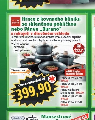 Hrnce z kovaného hliníku se skleněnou pokličkou