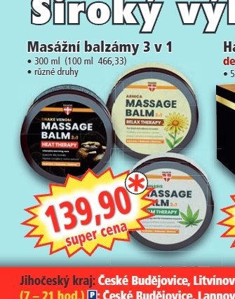 Masážní balzámy 3 v 1