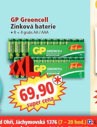 GP Greencell Zinkové baterie