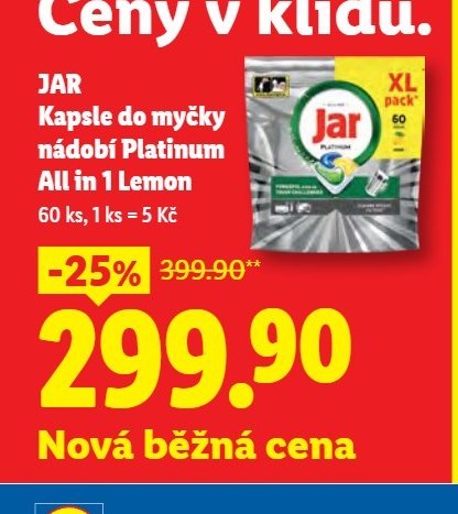 Jar Kapsle do myčky Platinum All in 1 Lemon