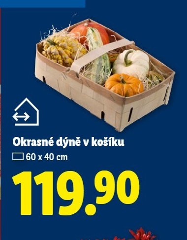Okrasné dýně v košíku