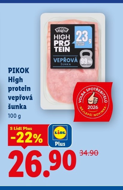 PIKOK High protein vepřová šunka 100 g