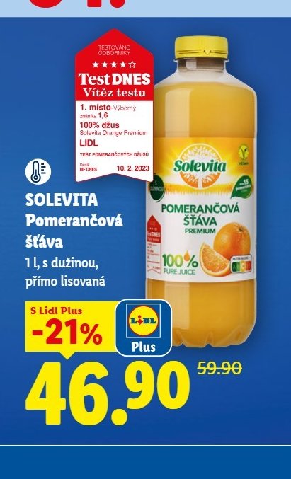 SOLEVITA Pomerančová šťáva
