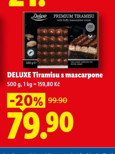 DELUXE Tiramisu s mascarpone