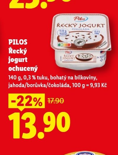 PILOS Řecký jogurt ochucený