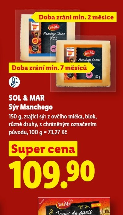 SOL & MAR Sýr Manchego