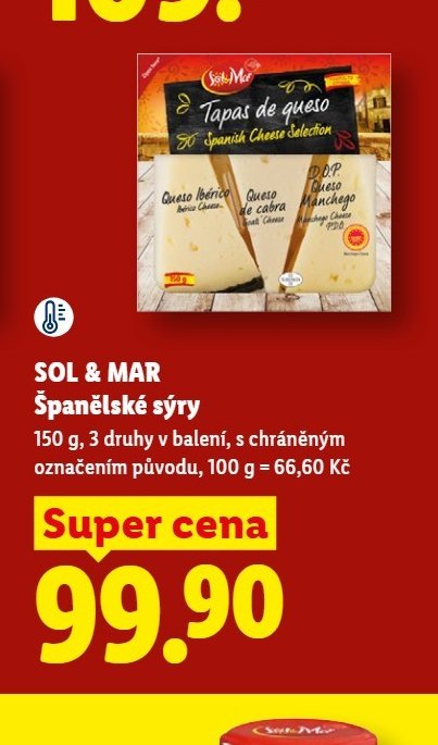 SOL & MAR Španělské sýry