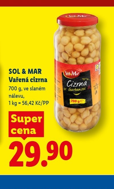 SOL & MAR Vařená cizrna