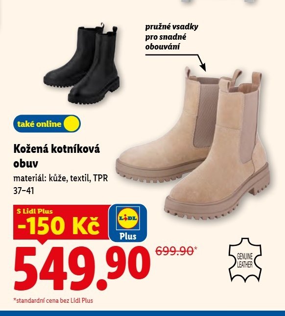 Kožená kotníková obuv