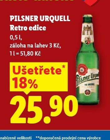 PILSNER URQUELL Retro edice 0,5 l