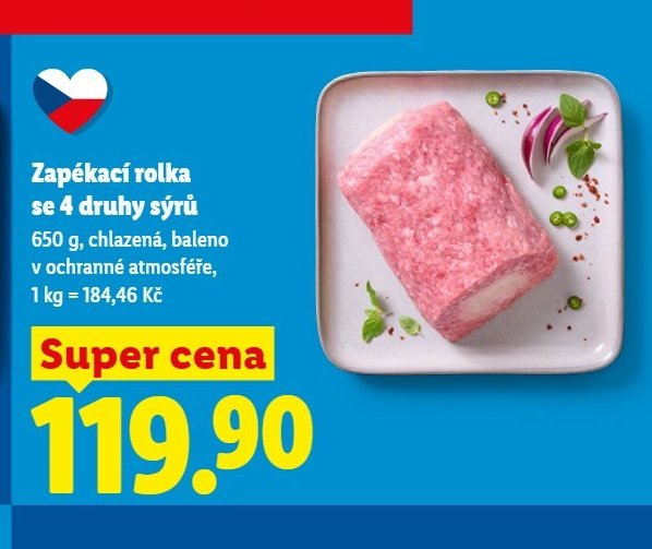Zapékací rolka se 4 druhy sýrů