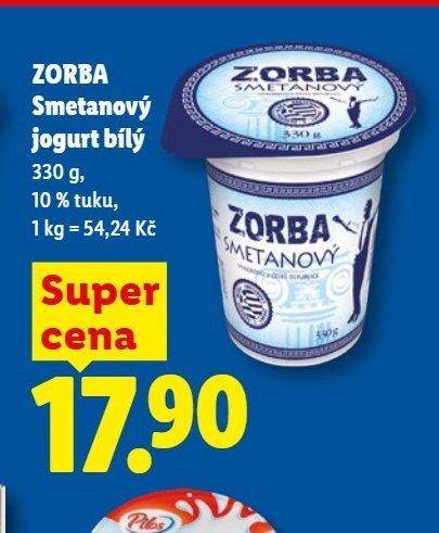 ZORBA Smetanový jogurt bílý