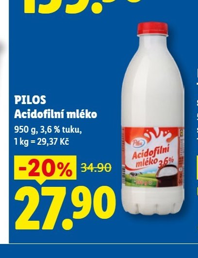 PILOS Acidofilní mléko