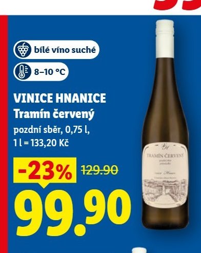 VINICE HNANICE Tramín červený, 0,75 l