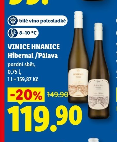 VINICE HNANICE Hibernal / Pálava, 0,75 l