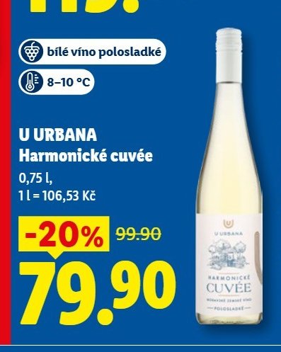 U URBANA Harmonické cuvée, 0,75 l
