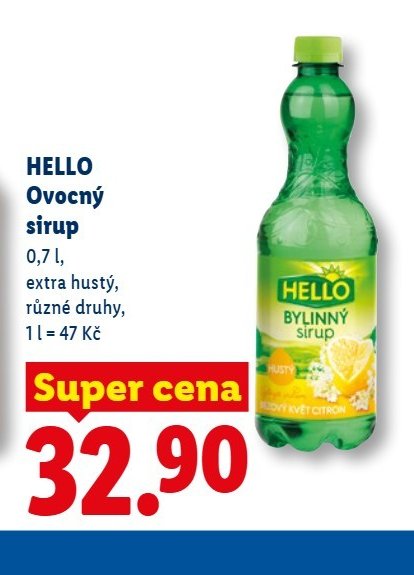 HELLO Ovocný sirup