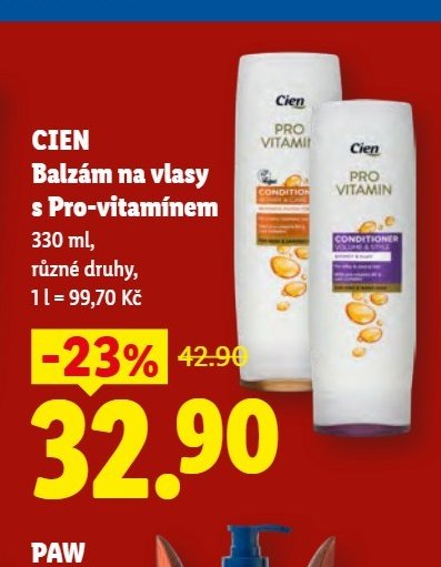 CIEN Balzám na vlasy s Pro-vitamínem