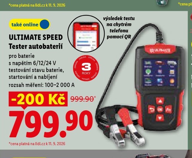 ULTIMATE SPEED Tester autobaterií