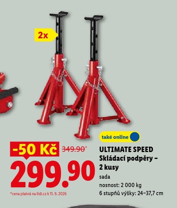 ULTIMATE SPEED Skládací podpěry – 2 kusy