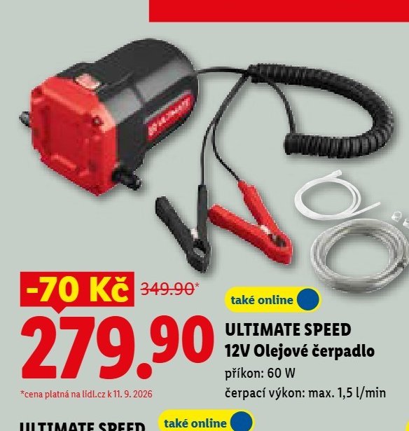 ULTIMATE SPEED 12V Olejové čerpadlo