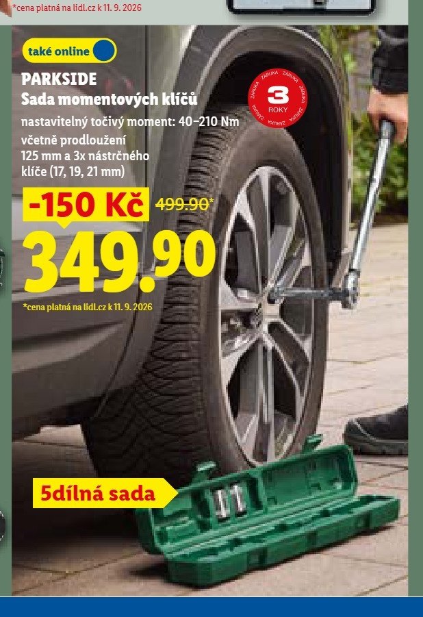 PARKSIDE Sada momentových klíčů