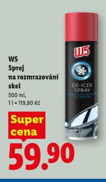 W5 Sprej na rozmrazování skel