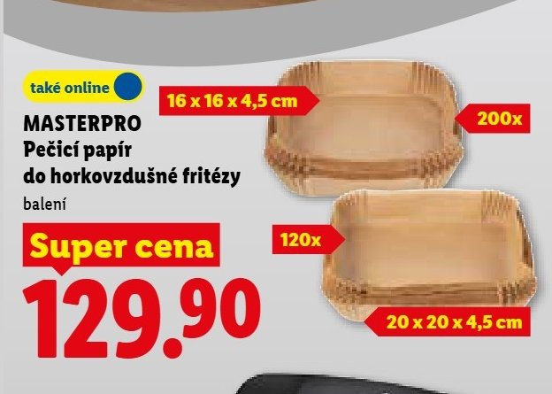 MASTERPRO Pečic papír do horkovzdušné fritézy