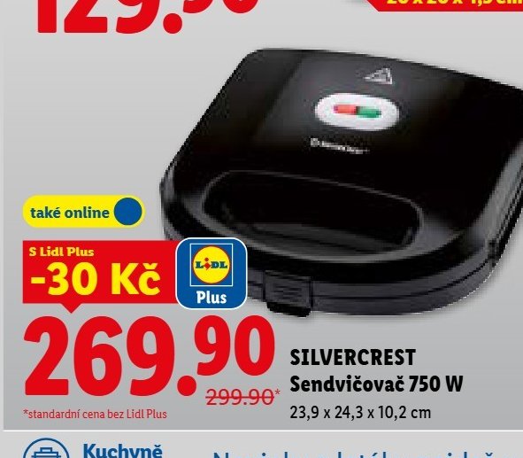 SILVERCREST Sendvičovač 750 W