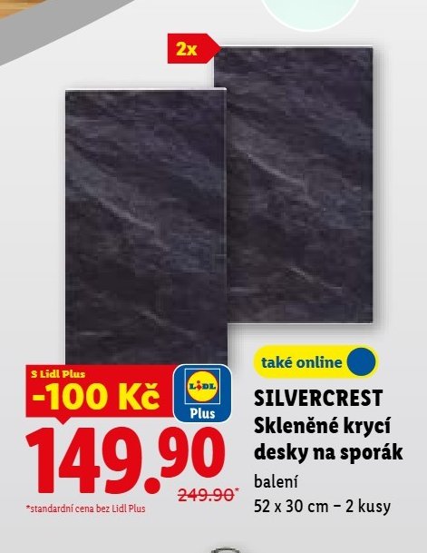 SILVERCREST Skleněné krycí desky na sporák