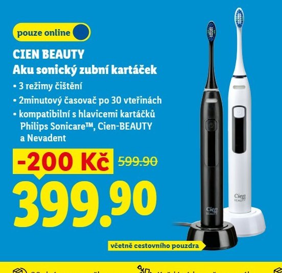 CIEN BEAUTY Aku sonický zubní kartáček